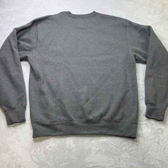 Wisconsin Badgers Crewneck Sweatshirt Gray Big Cotton Logo Mens M - Picture 9 of 9